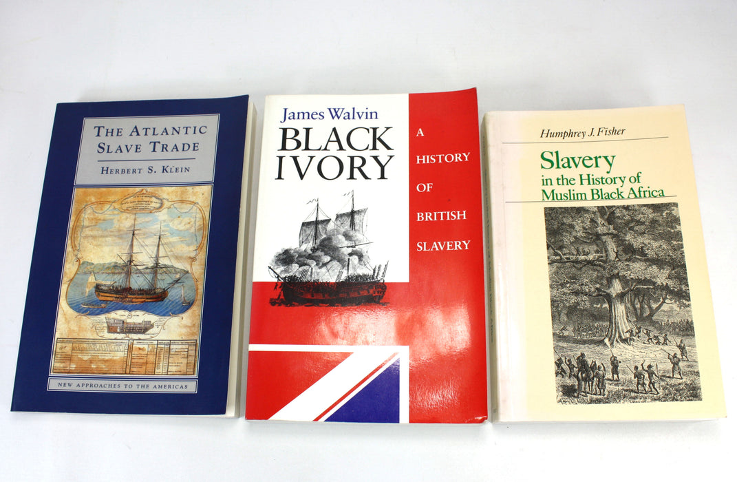 William St Clair Slavery Research Materials - a collection of slavery reference books from his library, along with 2 personal copies of his published work on the subject.