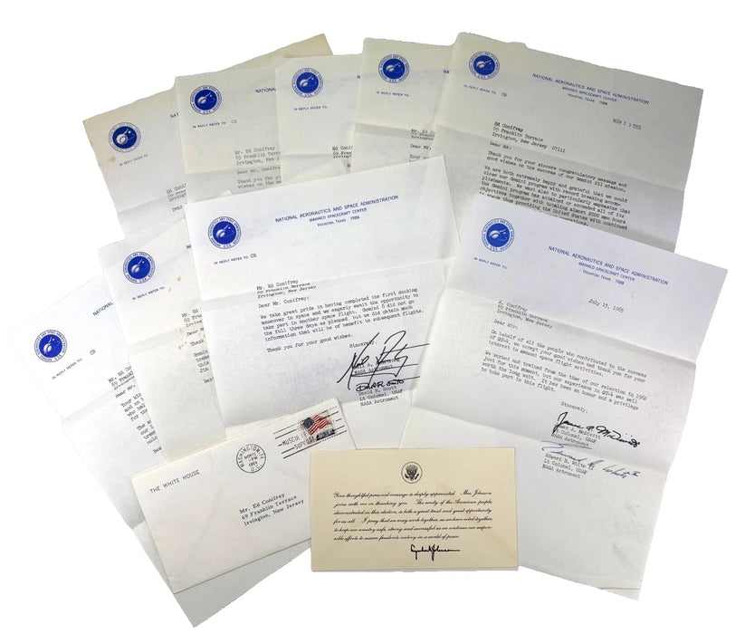 Unique NASA Astronaut Correspondence Archive, 1963–1966 (Mercury & Gemini Programs) with signatures