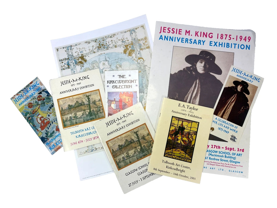 A Collection of Jessie M. King Ephemera; Posters, leaflets, cuttings, articles, cards etc., 1980s-2000s