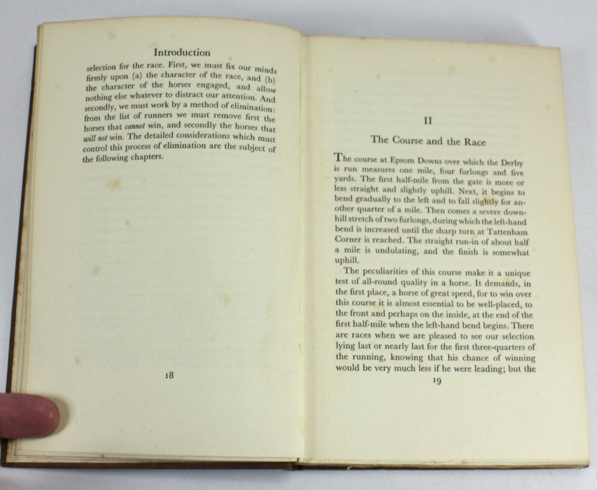 Horse Racing; A Guide to the Classics, or How to Pick the Derby Winner by Guy Griffith and Michael Oakeshott, 1936 Signed