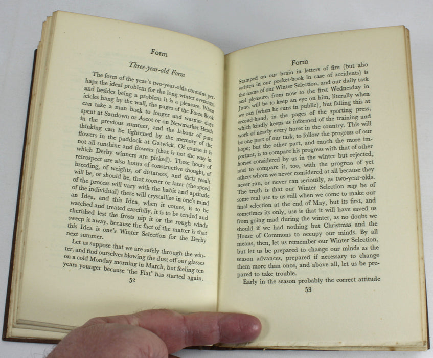 Horse Racing; A Guide to the Classics, or How to Pick the Derby Winner by Guy Griffith and Michael Oakeshott, 1936 Signed
