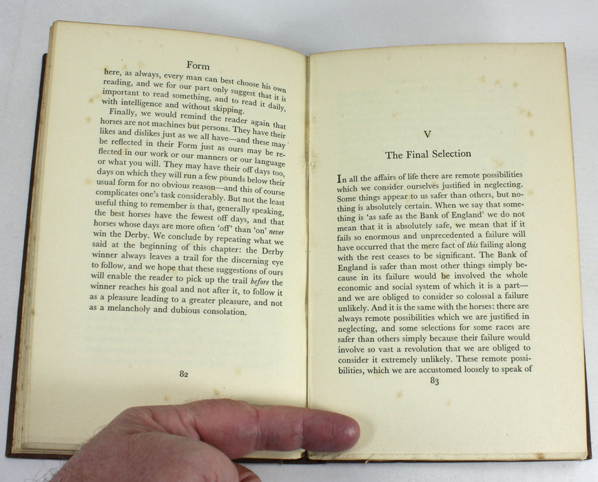Horse Racing; A Guide to the Classics, or How to Pick the Derby Winner by Guy Griffith and Michael Oakeshott, 1936 Signed