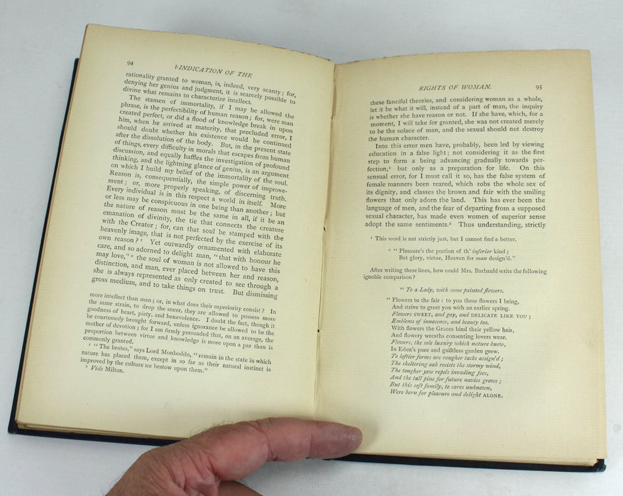 A Vindication of the Rights of Woman by Mary Wollstonecraft, 1890