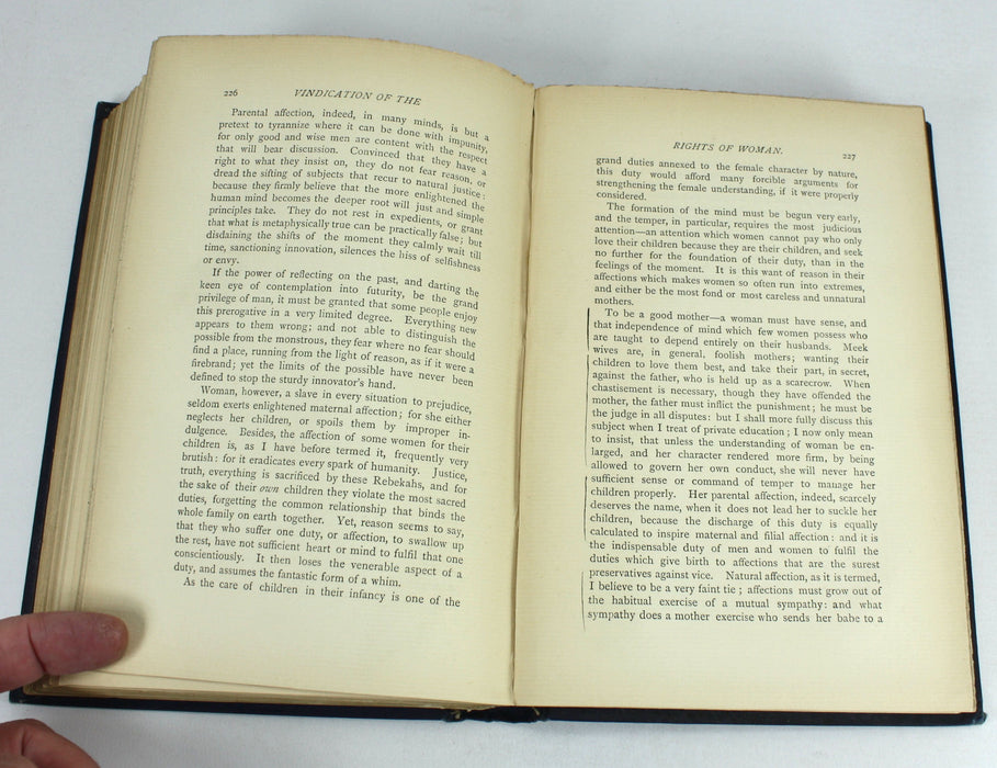 A Vindication of the Rights of Woman by Mary Wollstonecraft, 1890