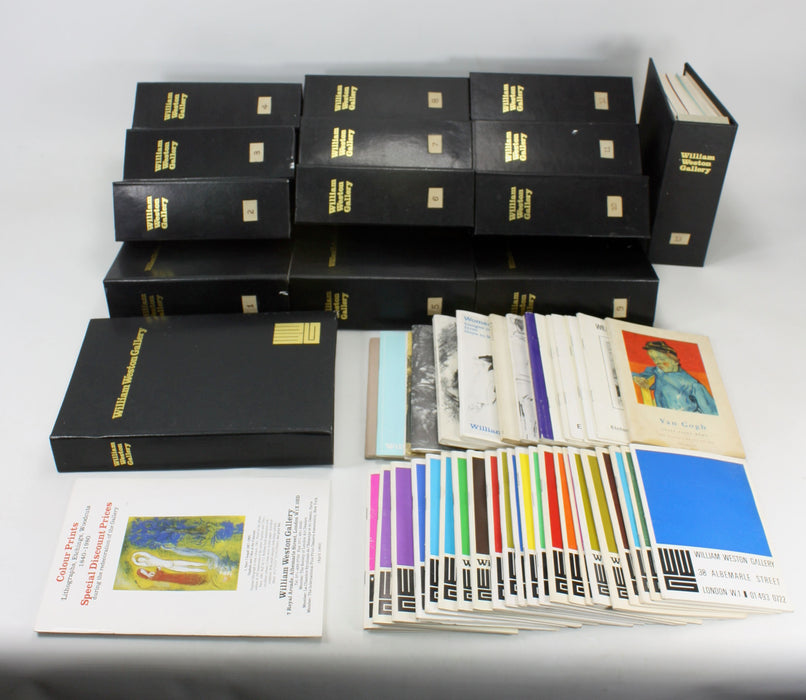 A large collection of William Weston Gallery catalogues, European and British Modern and Contemporary Prints