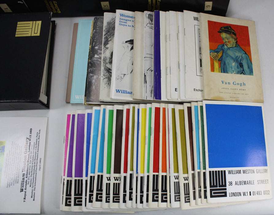 A large collection of William Weston Gallery catalogues, European and British Modern and Contemporary Prints