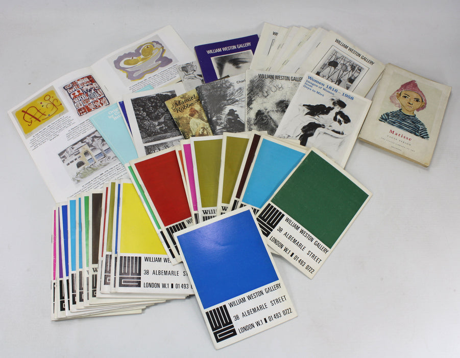 A large collection of William Weston Gallery catalogues, European and British Modern and Contemporary Prints