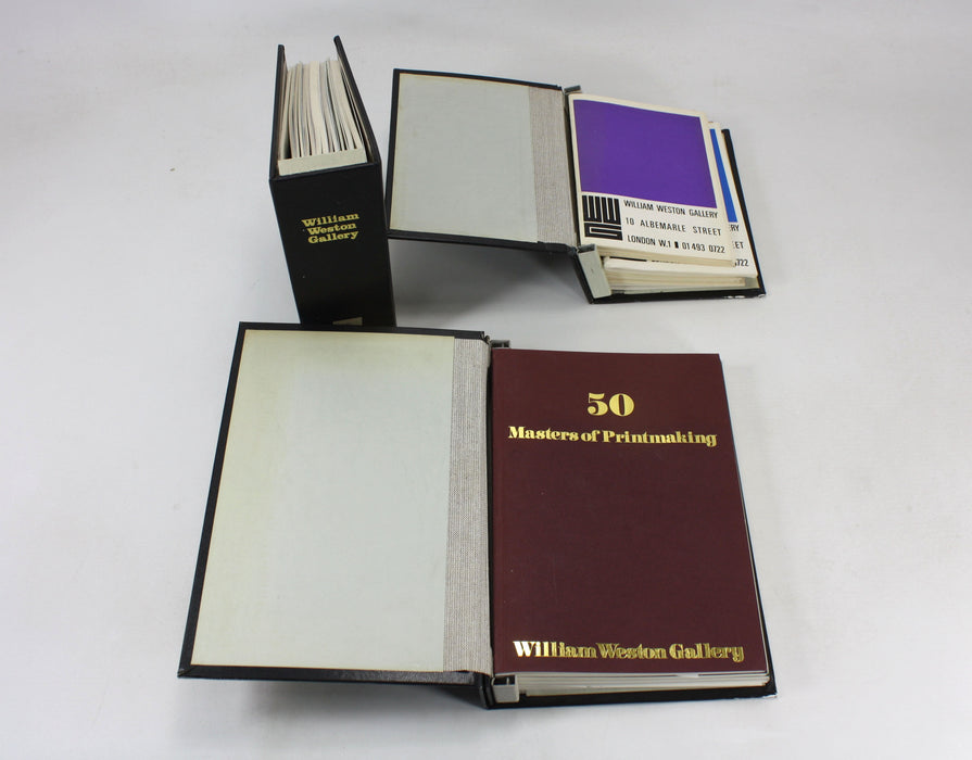 A large collection of William Weston Gallery catalogues, European and British Modern and Contemporary Prints
