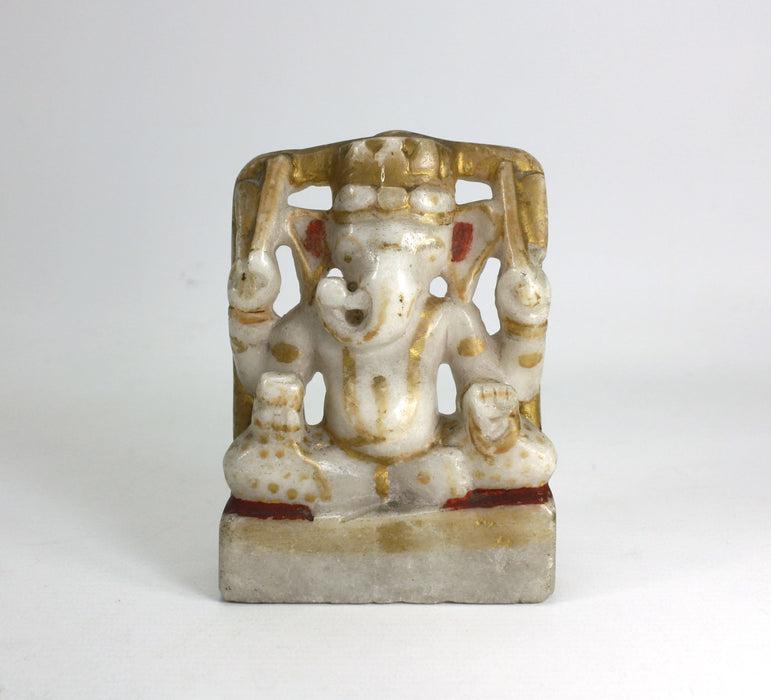 Antique Indian Alabaster Ganesh statue, 10.5cm high