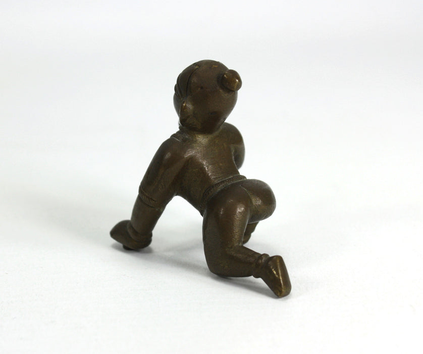 Antique bronze statue of Bala Krishna, India, 5cm high