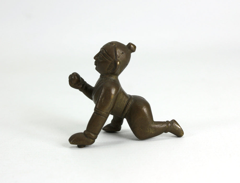 Antique bronze statue of Bala Krishna, India, 5cm high