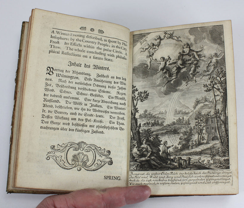 B H Brockes translation of James Thomson's The Seasons, 1745. Jahres-Zeiten des Herrn Thomson