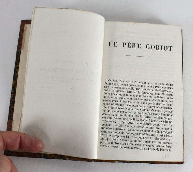 Scenes de la Vie Parisienne; Pere Goriot, Honore de Balzac, 1865