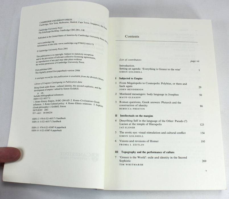 Being Greek Under Rome, Simon Goldhill, Cambridge University Press