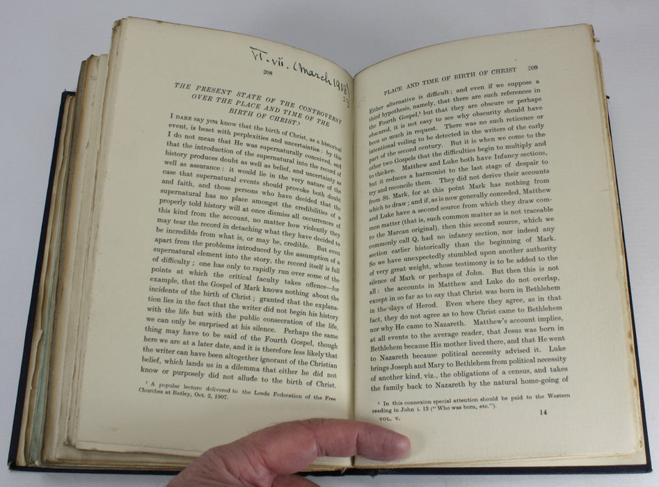 Bound Collection of Biblical Pamphlets, 1914. Collated by James Hope Moulton, with Correspondence.