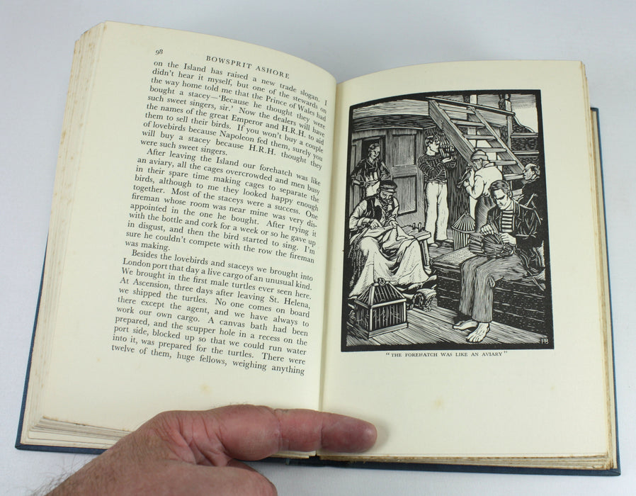 Bowsprit Ashore by Alexander H. Bone, 1932, with Freda Bone Woodcuts