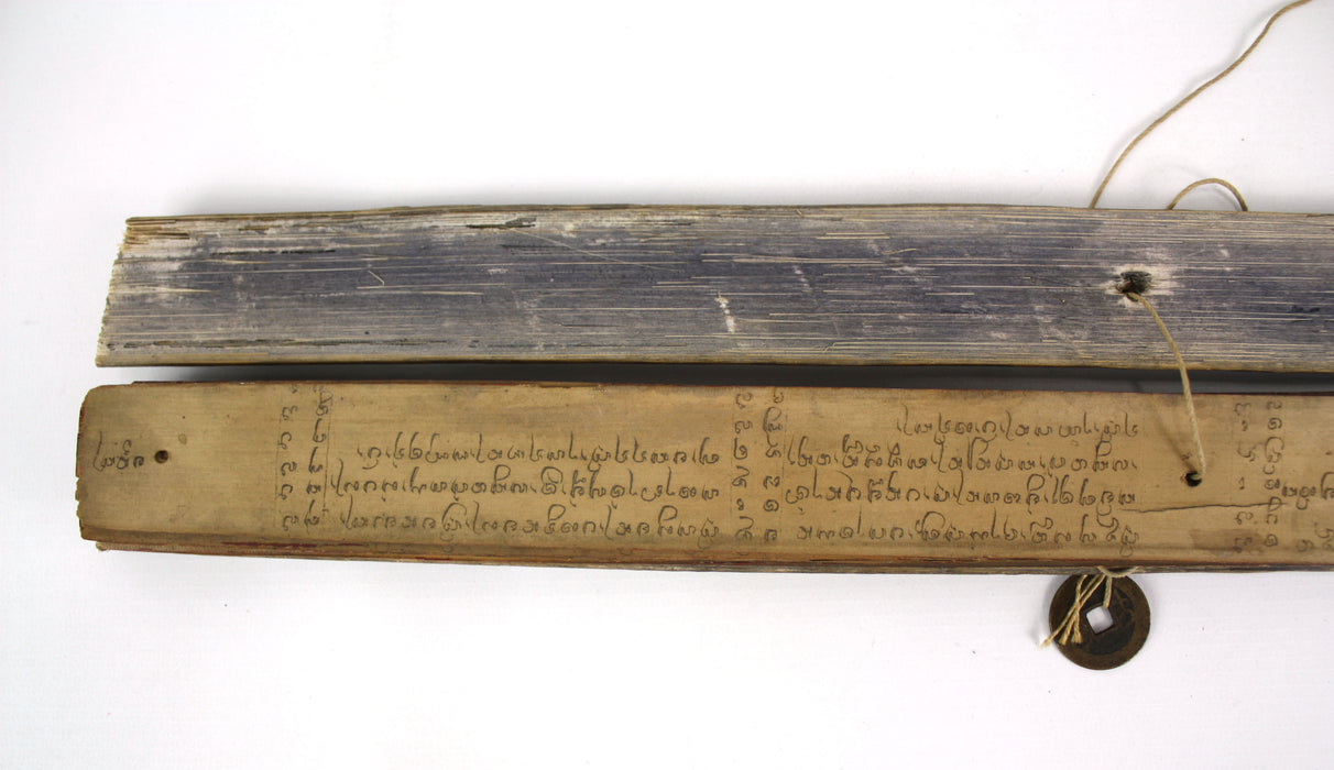 Buddhist Palm Leaf manuscript - Dehong Dai language, Northern Thailand/Burma/Yunnan Province