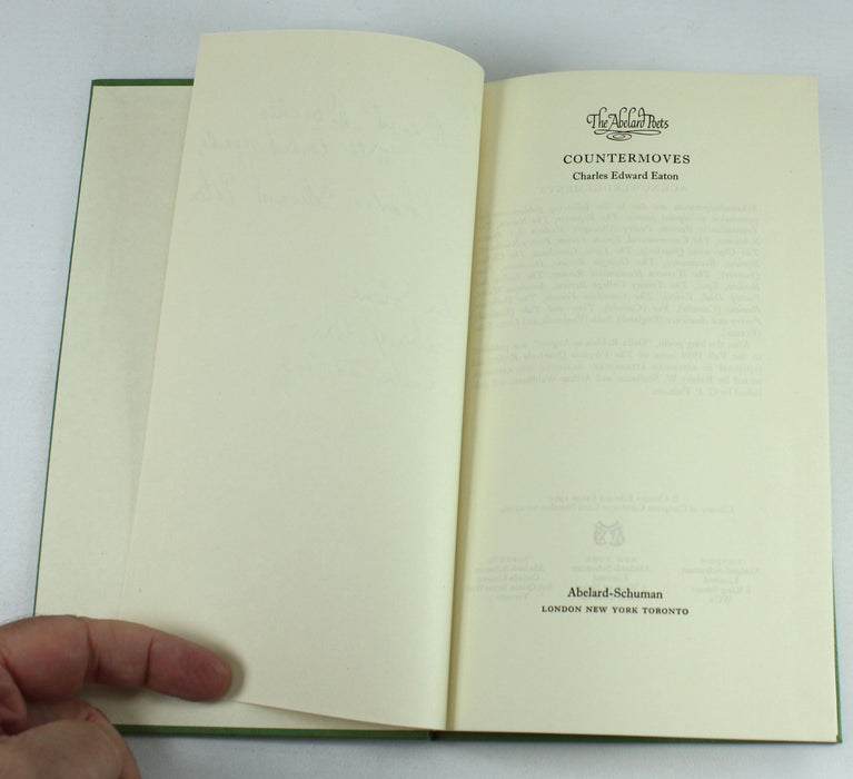 Countermoves by Charles Edward Eaton, 1962 first edition, Inscribed