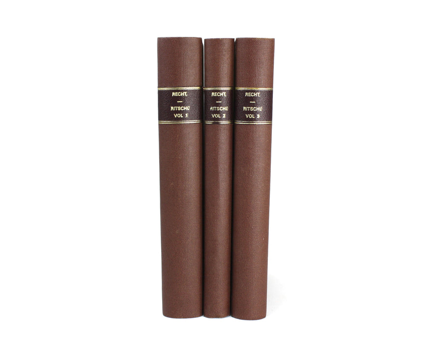 Die Christliche Lehre von der Rechtfertigung und Versohnung by Albrecht Ritschl, 3 Volume Set, 1870 - 1874