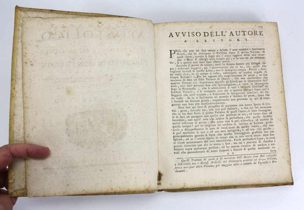 Dizionario Apostolico, Giacinto Di Montargon, 1784