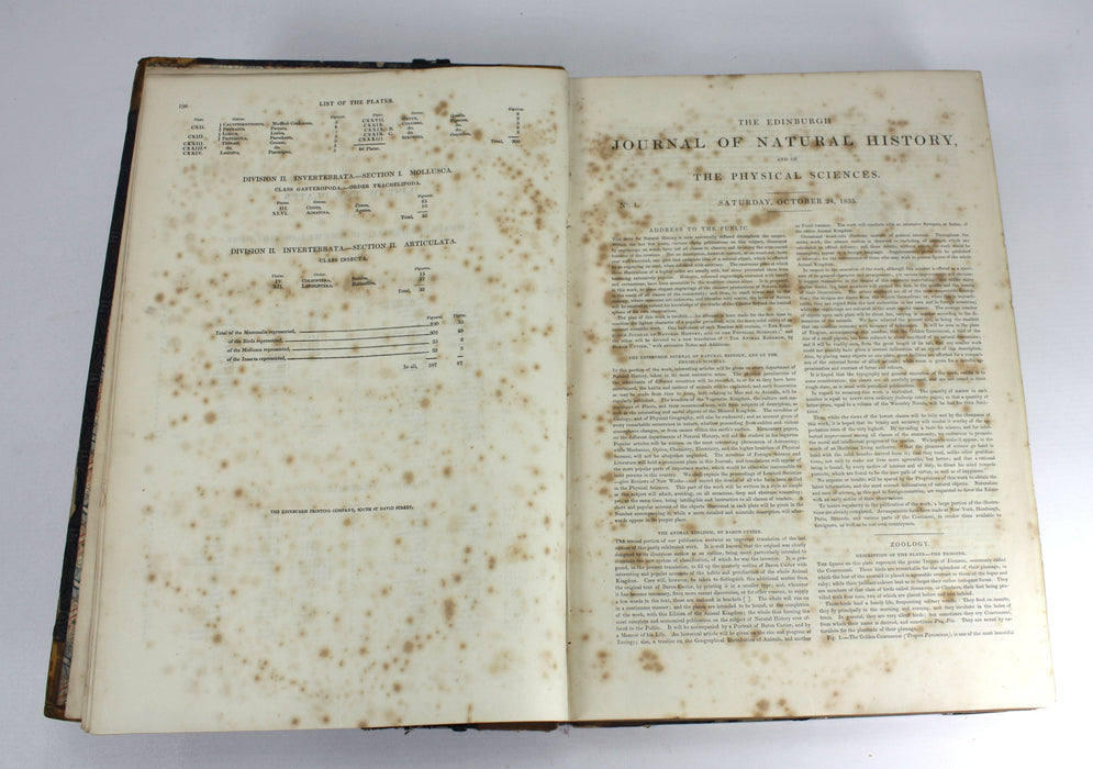 The Edinburgh Journal of Natural History, The Animal Kingdom of Baron Cuvier, 1835-1839, William Macgillivray