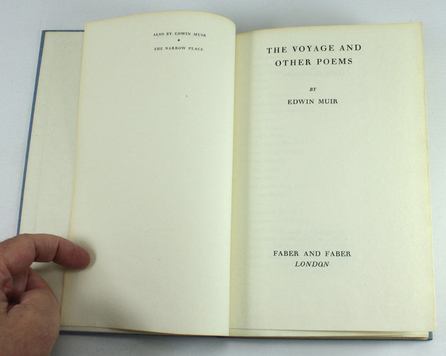 The Voyage and Other Poems, by Edwin Muir, 1946 first edition