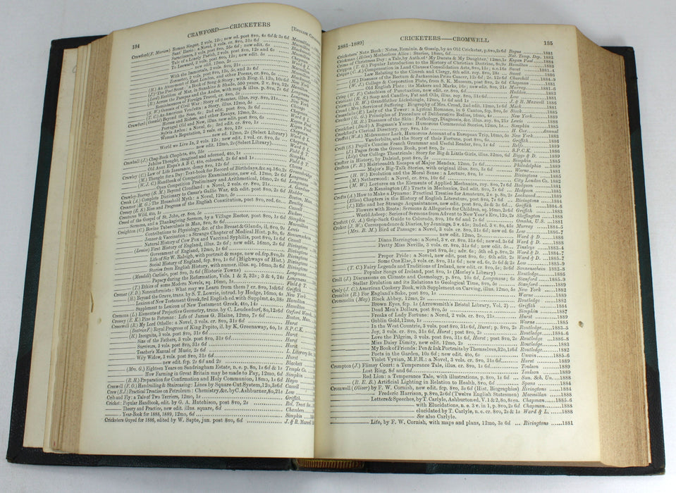 The English Catalogue of Books 1881-1889, Sampson Low 1891