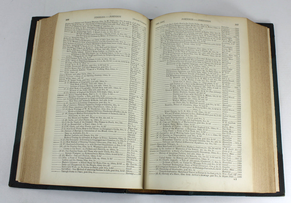 The English Catalogue of Books 1881-1889, Sampson Low 1891