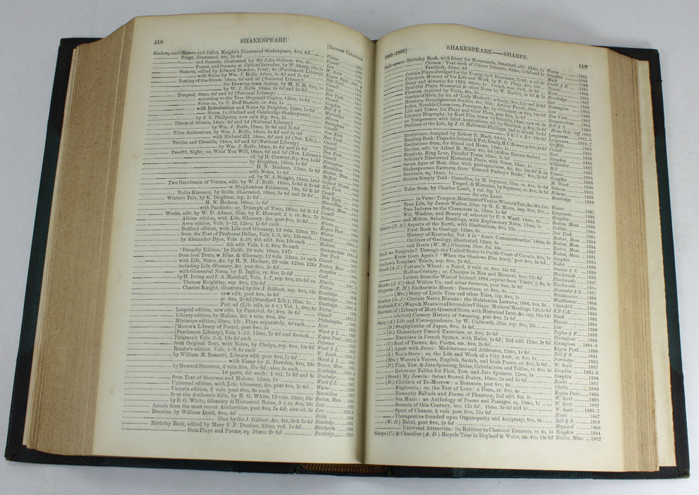 The English Catalogue of Books 1881-1889, Sampson Low 1891