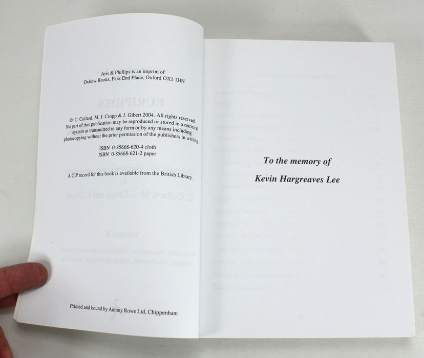 Euripides; Selected Fragmentary Plays, 2 Volume Set, Aris and Phillips