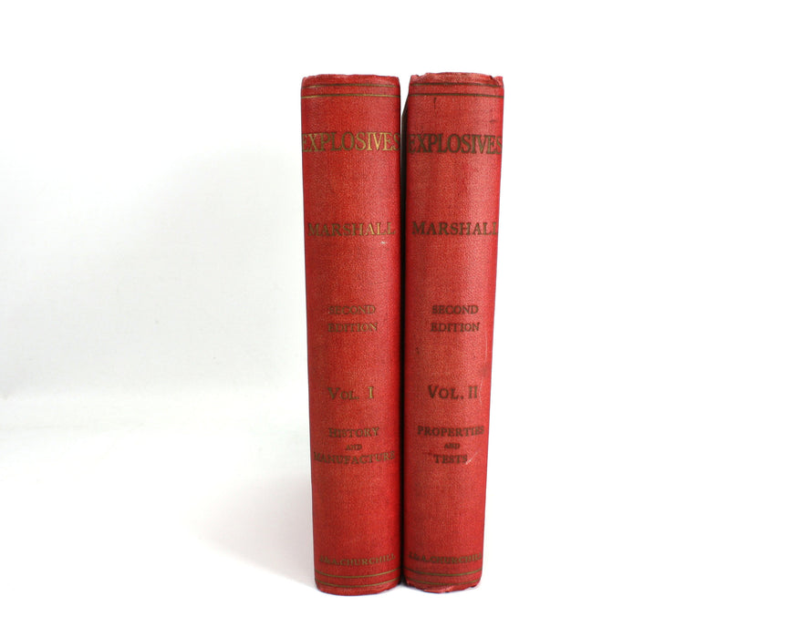 Explosives by Arthur Marshall 1917, 2 Volume Set