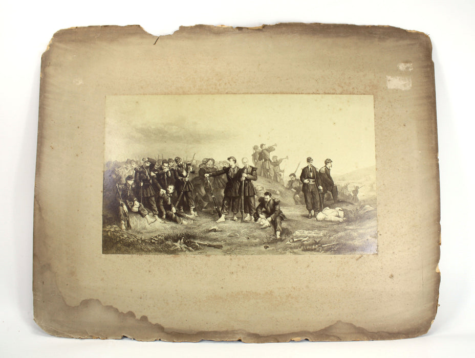 Antique Franco-Prussian War Print, 19th century, Image B
