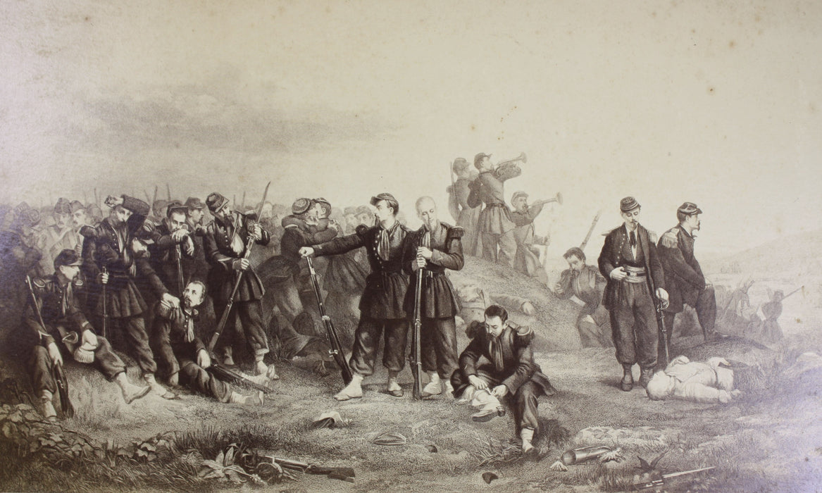 Antique Franco-Prussian War Print, 19th century, Image B