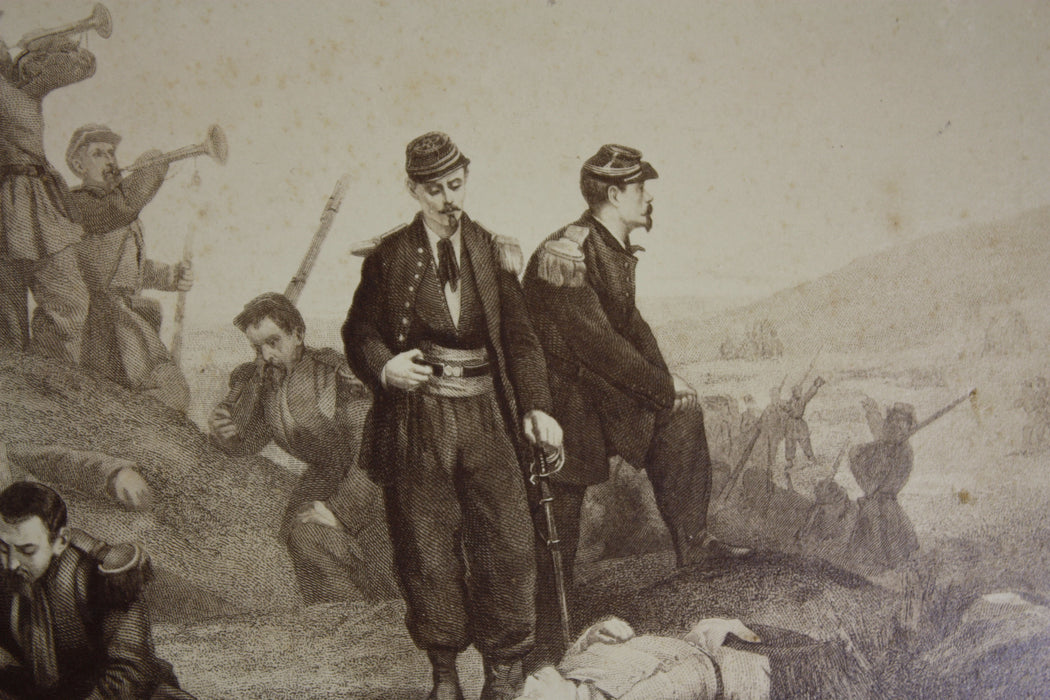 Antique Franco-Prussian War Print, 19th century, Image B
