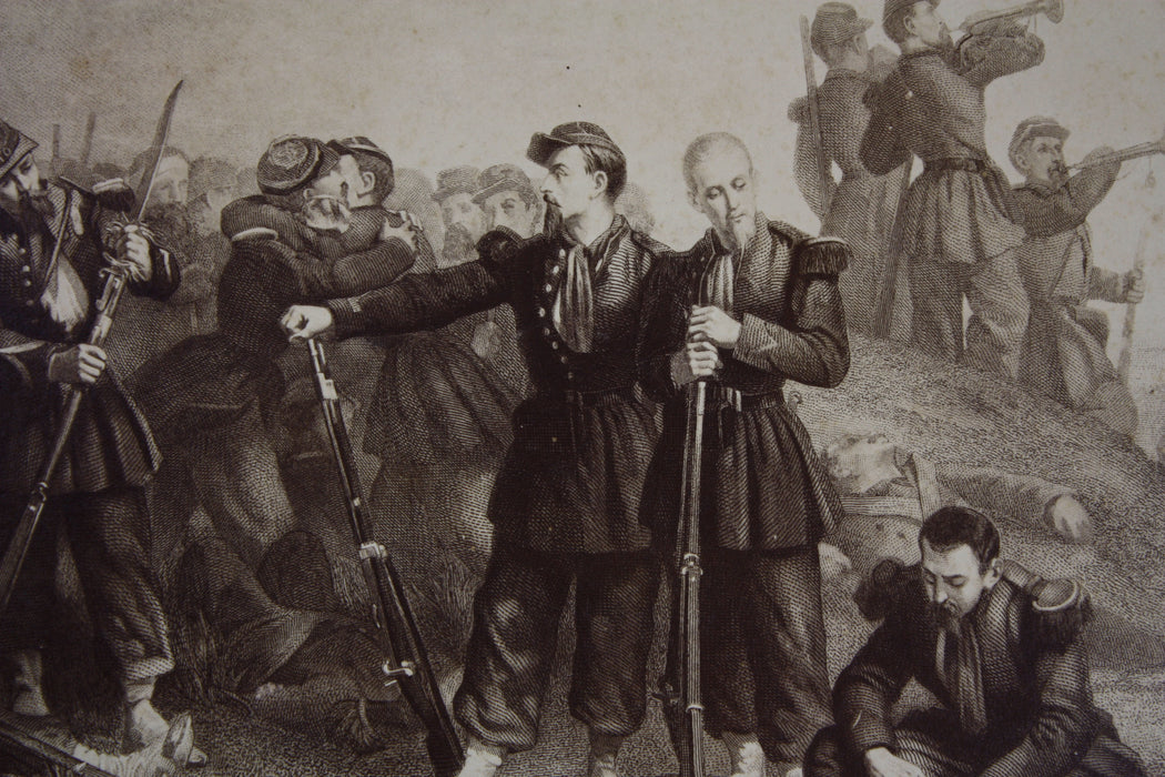 Antique Franco-Prussian War Print, 19th century, Image B