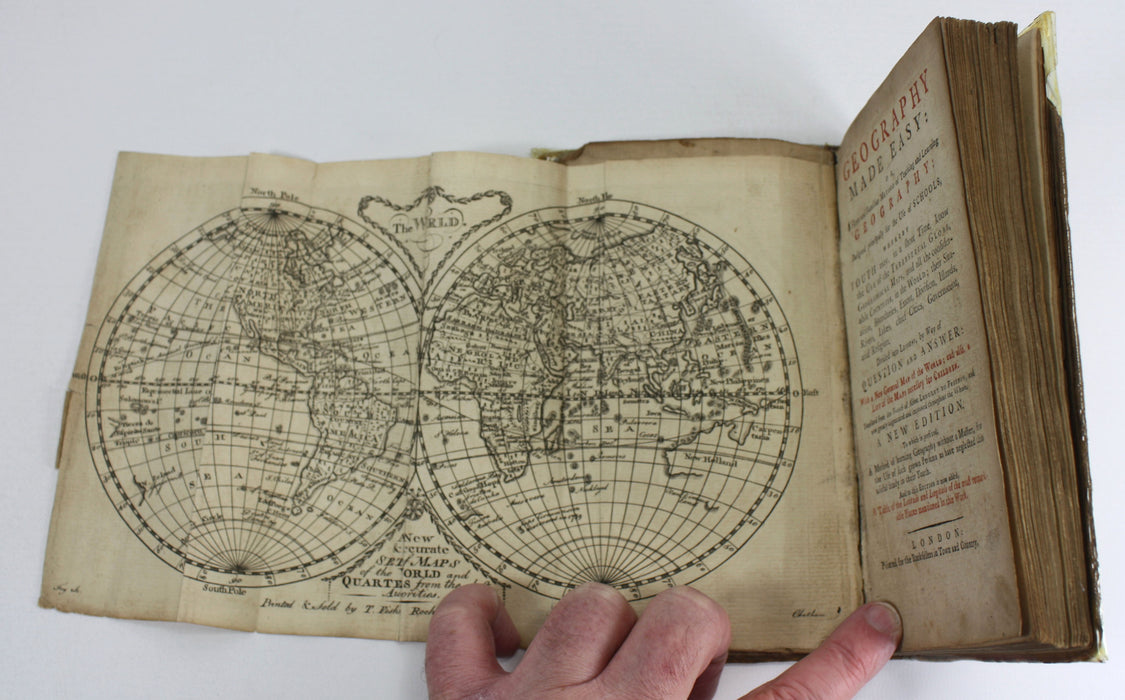 Geography Made Easy translated from Nicolas Lenglet Dufresnoy, Rare Early English edition