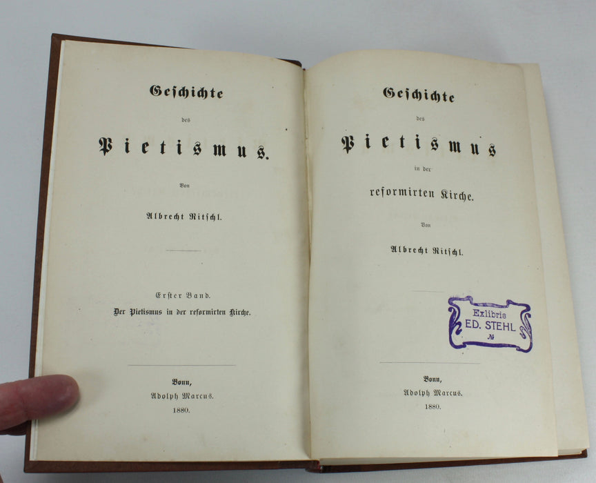 Geschichte des Pietismus. By Albrecht Ritschl. 3 Volumes complete. 1880 - 1886.