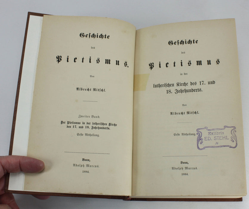 Geschichte des Pietismus. By Albrecht Ritschl. 3 Volumes complete. 1880 - 1886.