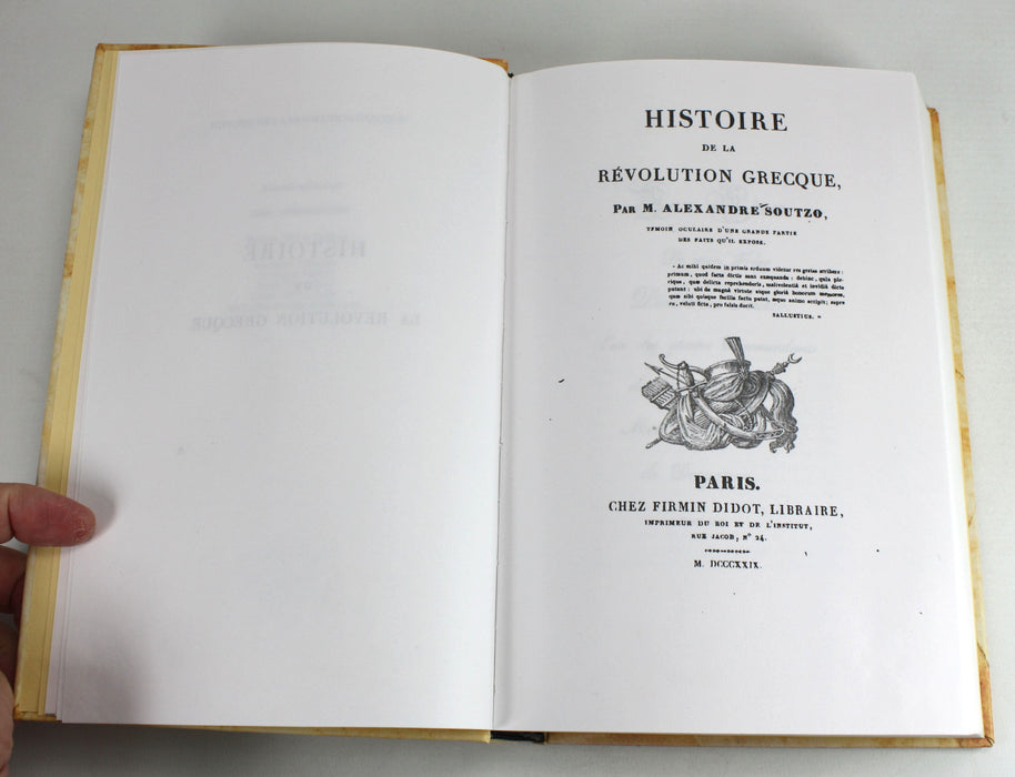 Histoire de la Revolution Grecque, Alexandros Soutsos, 2017 reprint of 1829 publication