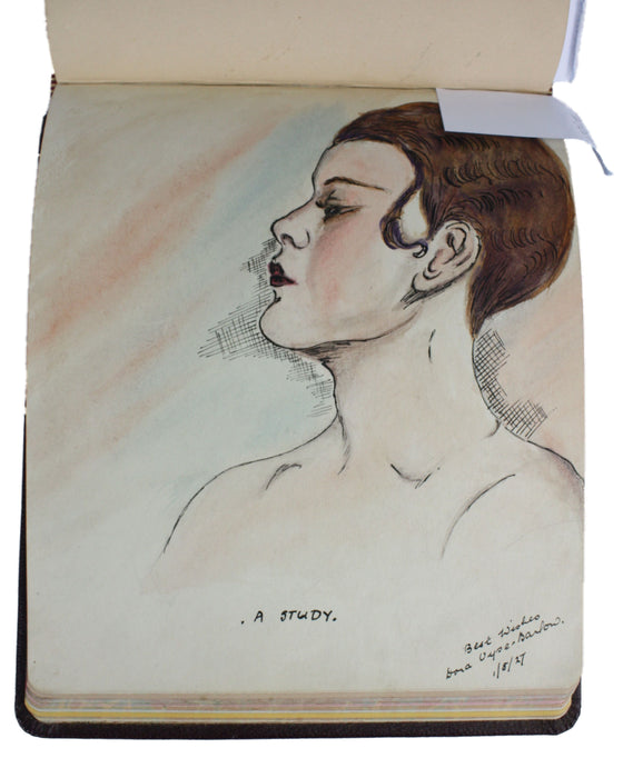 Album with 7 Original Works of Art, 1916-1928. Artists' Book.
