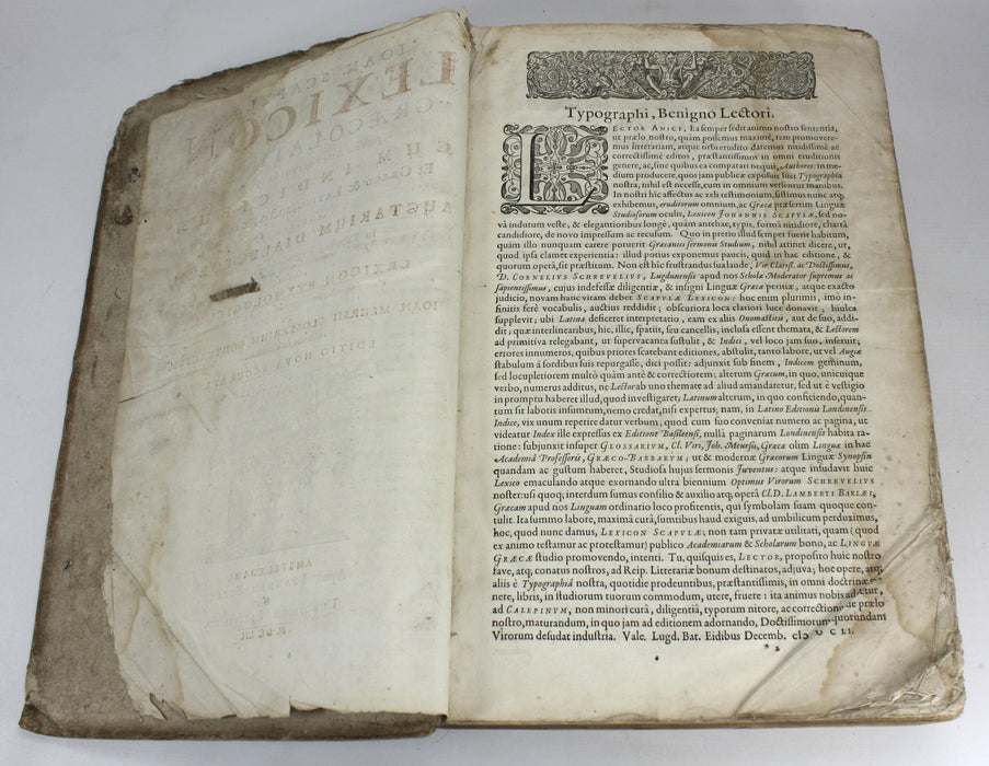 Ioan Scapulae; Lexicon Graeco-Latinum, Johannem Blaeuw and Ludovicum Elzevirium, 1652