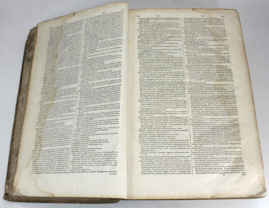 Ioan Scapulae; Lexicon Graeco-Latinum, Johannem Blaeuw and Ludovicum Elzevirium, 1652
