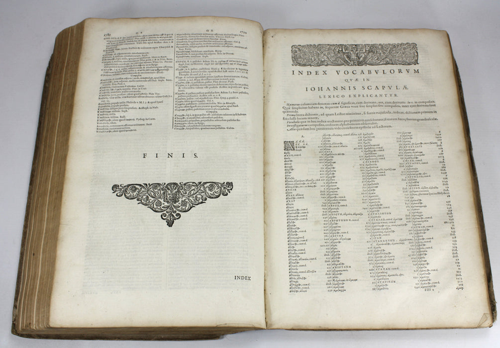 Ioan Scapulae; Lexicon Graeco-Latinum, Johannem Blaeuw and Ludovicum Elzevirium, 1652