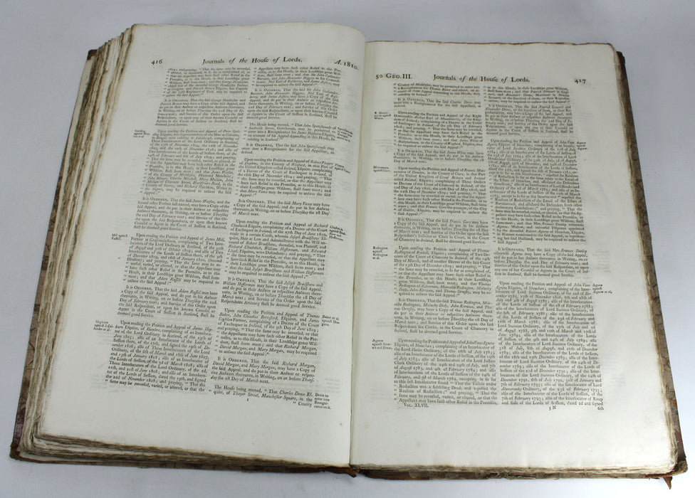 Journals of the House of Lords Volume 47, 1809. Elephant folio.