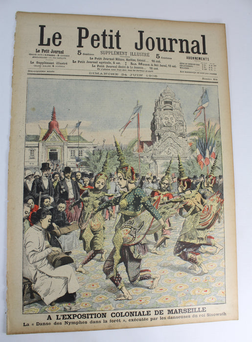Le Petit Parisien, Supplement Illustre, No. 814, 1906, Cambodian dancers of King Sisowath