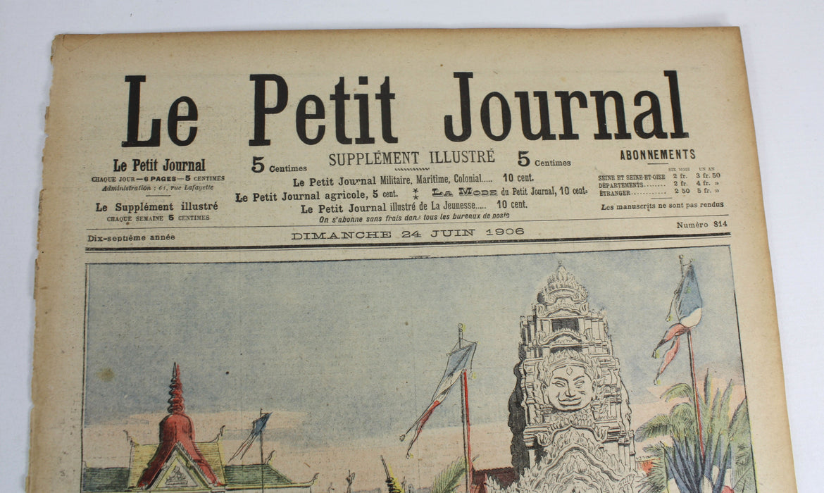 Le Petit Parisien, Supplement Illustre, No. 814, 1906, Cambodian dancers of King Sisowath