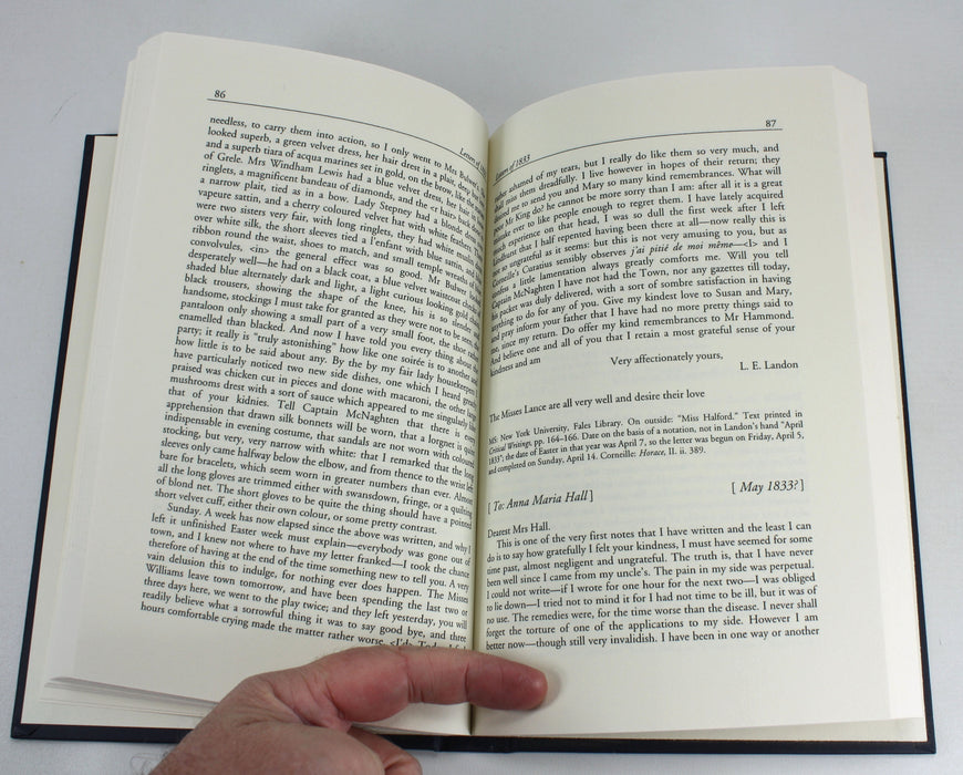 Letters by Letitia Elizabeth Landon (L.E.L.), edited by F.J. Sypher, 2001