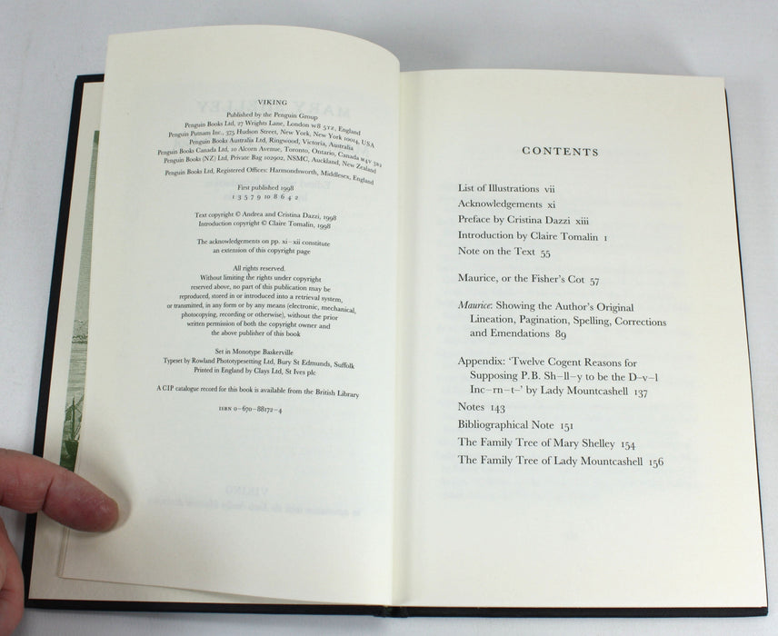 Mary Shelley; Maurice, or the Fisher's Cot, Claire Tomalin, 1998