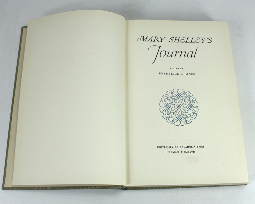 Mary Shelley's Journal, Frederick L. Jones, University of Oklahoma Press, 1947