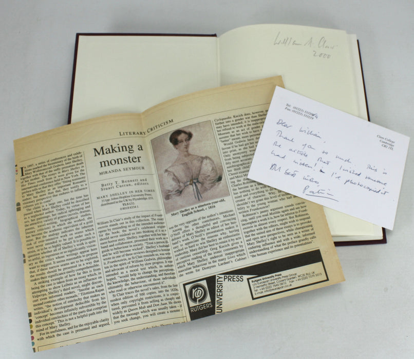 Mary Shelley in Her Times, Betty T. Bennett & Stuart Curran, John Hopkins, 2000